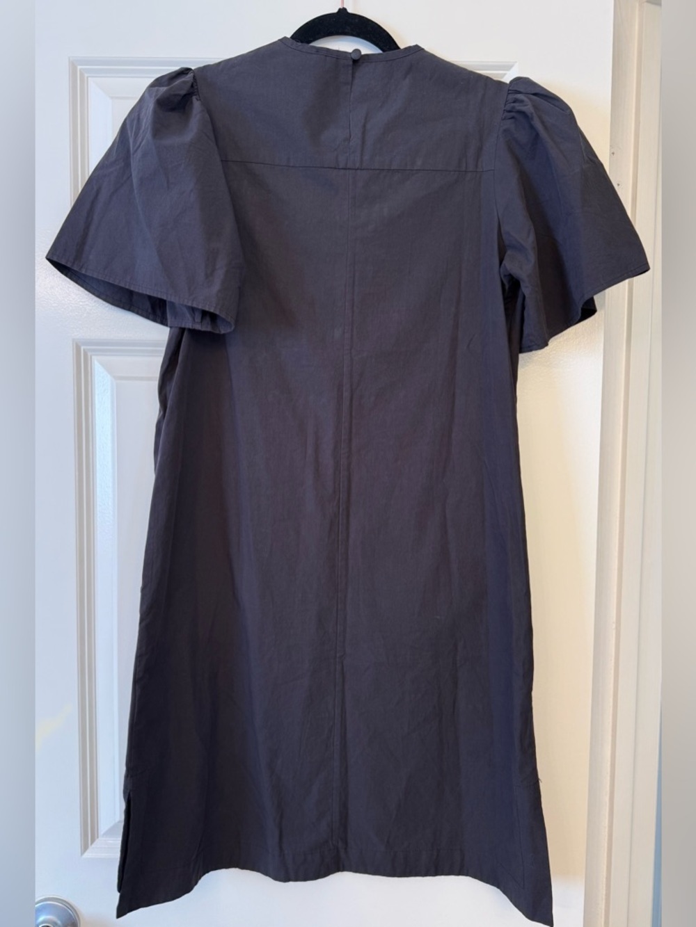 Isabel Marant Black Embroidered Puff Sleeve Midi Dress Size 36 Boho Chic - Picture 2 of 11